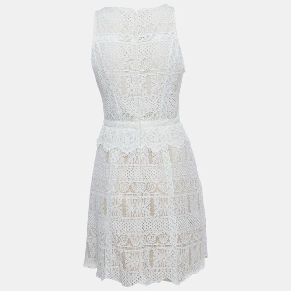 All Saints White Lace Sleeveless Mini Dress S - Picture 2 of 6